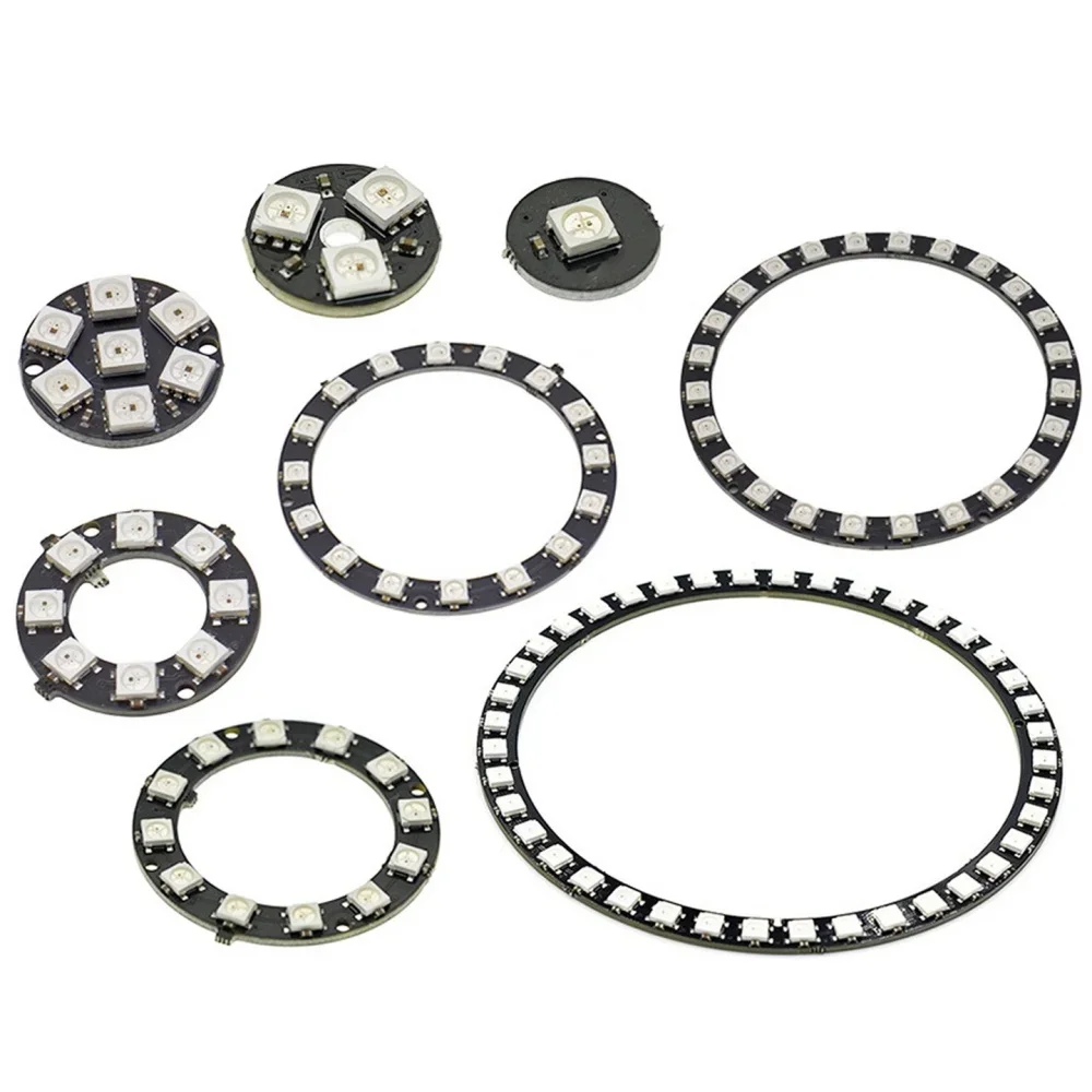Ws2812B Strip 5V - WS2812B LED Ring 8/12/16/24/36 Leds Individually