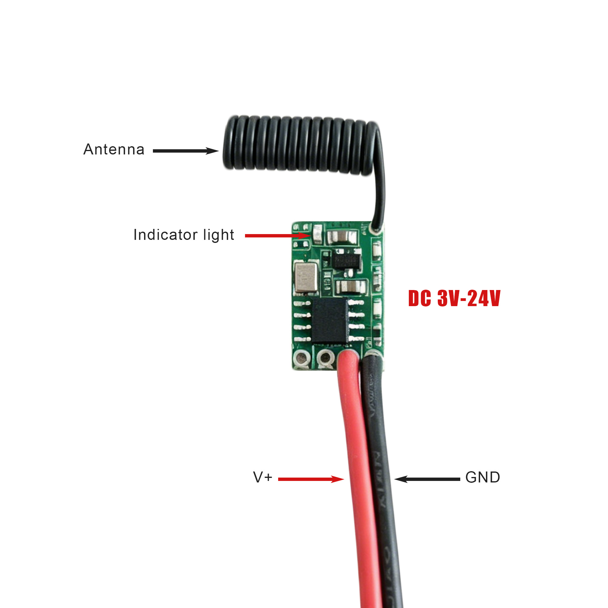 Ir Remote Module - 433.92MHz 3-24V Power-on Trigger RF Transmitter