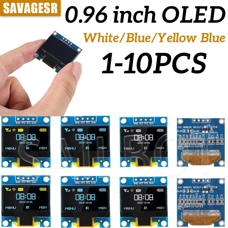 1-10PCS 0.96 Inch OLED Display - огляд і ціна Oled Display 0.96