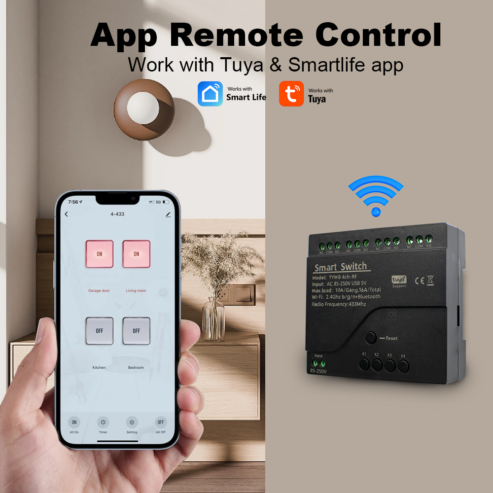 4CH Tuya Smart Wifi Switch Mod - огляд і ціна Relay Module 4 Channel