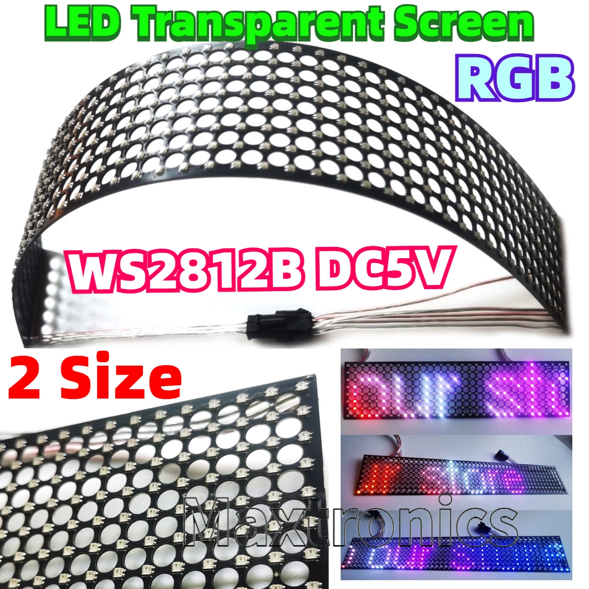 WS2812B LED Transparent Screen - огляд і ціна Ws2812B