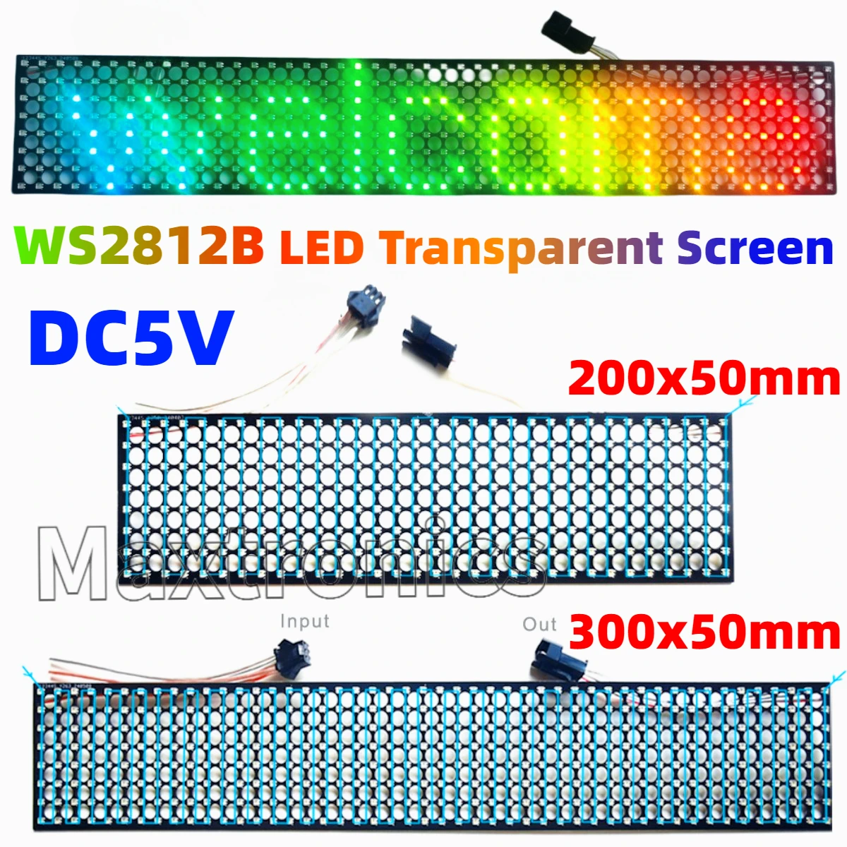 WS2812B LED Transparent Screen - огляд і ціна Ws2812B