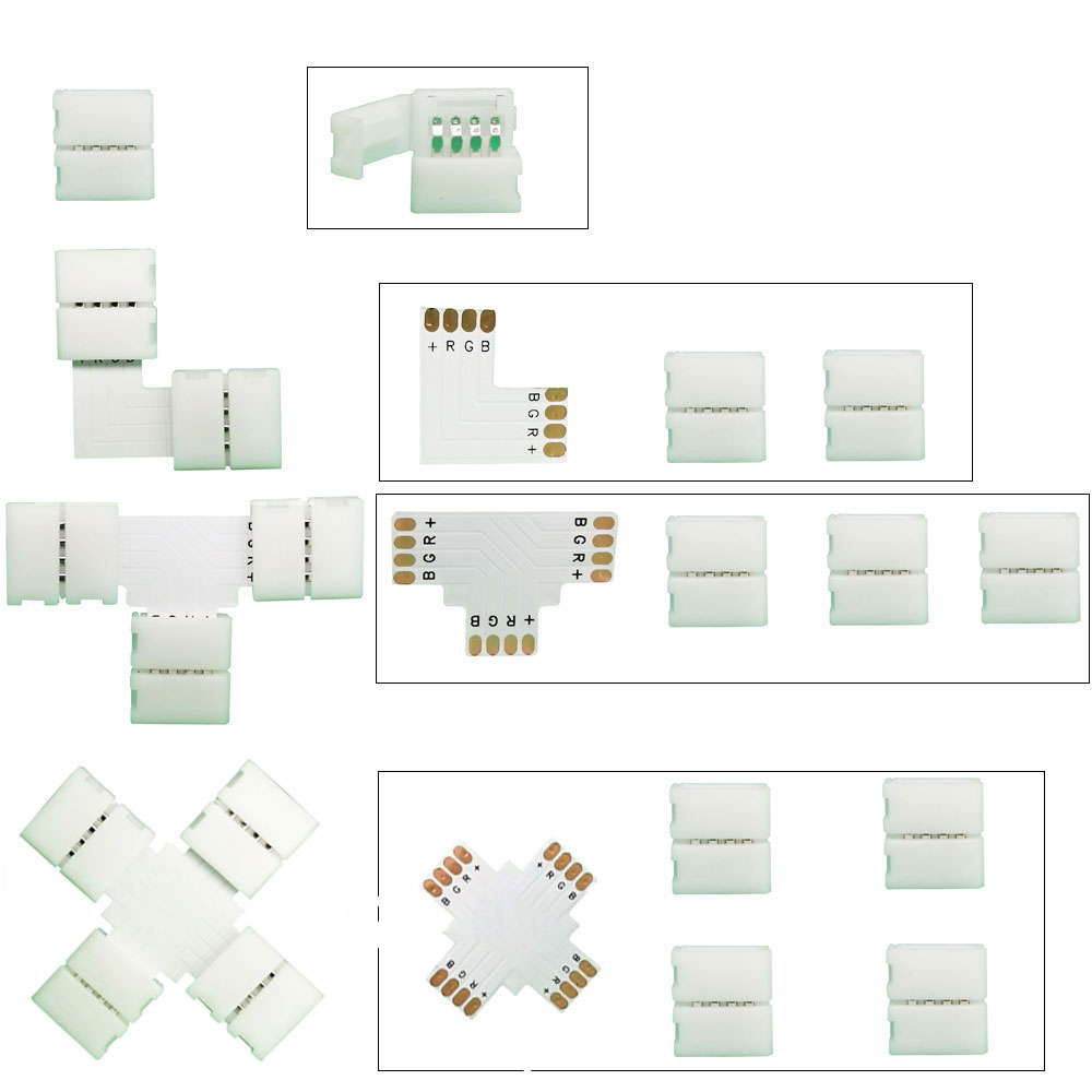 5PCS 10mm L / T / X Shape Conn - огляд і ціна Ws2812B