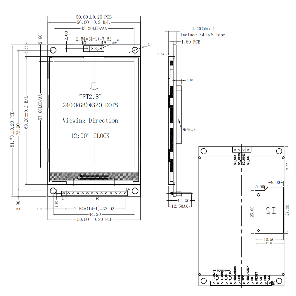 2.8 Inch TFT LCD Display Modul - огляд і ціна Ili9341