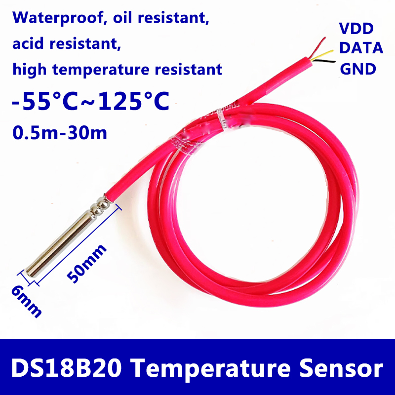 DS18B20 Waterproof Digital Tem - огляд і ціна Ds18B20